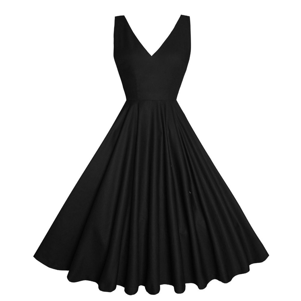 Hearts and Found “Diana” Black Pinafore Dress